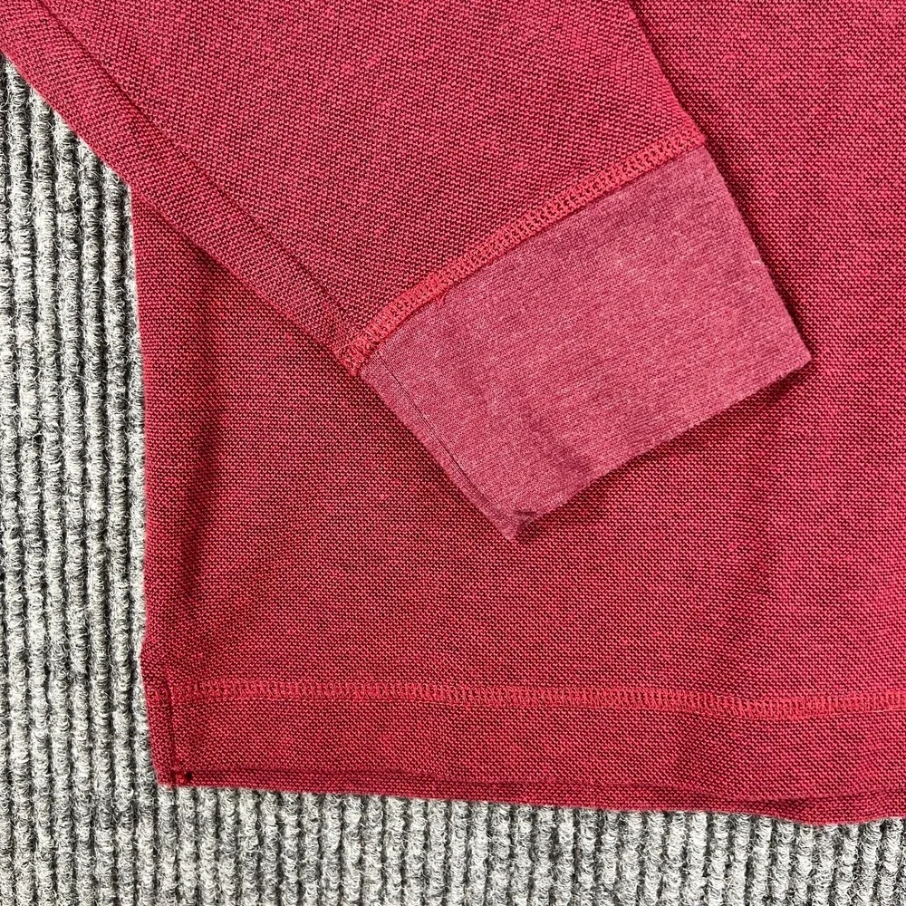 Banana Republic Sweater Mens Large Red Long Sleeve 1/4 Zip Pullover Shirt